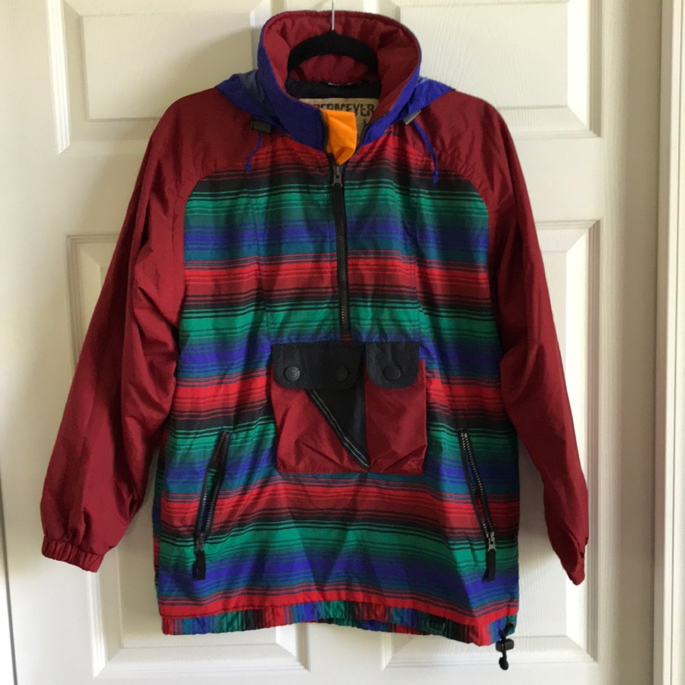Obermeyer striped‎ hooded pullover / size S